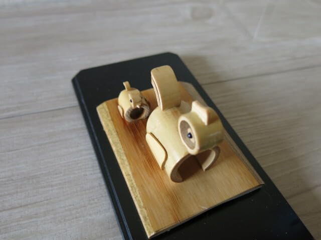 Amazon.co.jp: 竹細工干支「酉」トリ＊置物木工竹工芸オブジェ